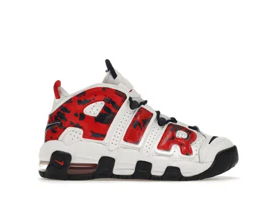 Pre-owned Nike Air More Uptempo Blue Red Camo Sneakers In White/university Red/blue Void