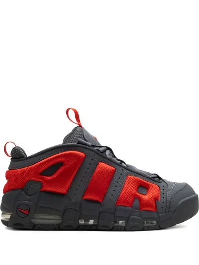 Nike Air More Uptempo " Dark Grey/metallic Silver/light Crimson" Sneakers In Black