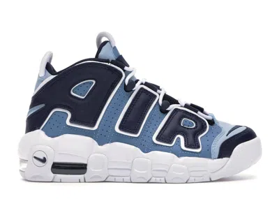 Pre-owned Nike Air More Uptempo Denim Blue Sneakers In Aegean Storm/blackened Blue/total Orange