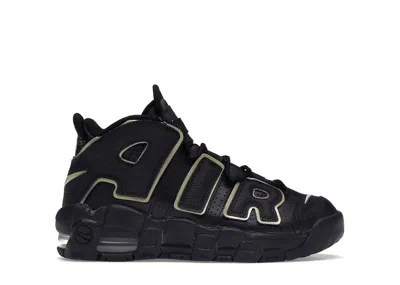 Pre-owned Nike Air More Uptempo France Sneakers In Black/metallic Gold