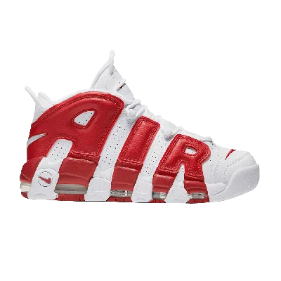 Pre-owned Nike Air More Uptempo Gs 'gym Red' In White