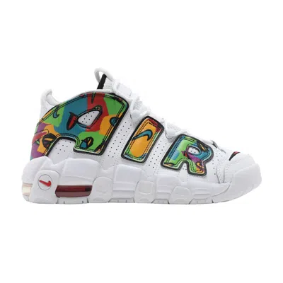 Pre-owned Nike Air More Uptempo Gs 'peace, Love, Basketball' | White | Kid's Size 6