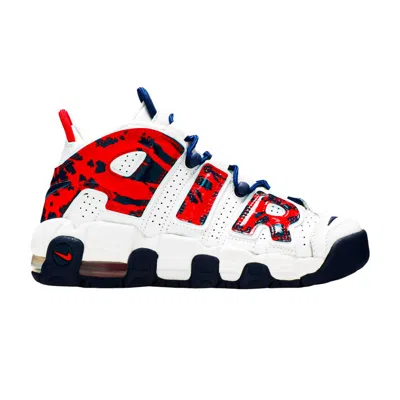 Pre-owned Nike Air More Uptempo Gs 'red Navy Camo' | White | Kid's Size 4