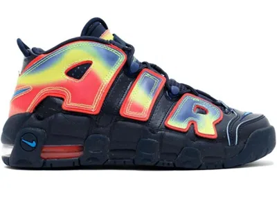 Pre-owned Nike Air More Uptempo Heat Map Sneakers In Obsidian/pht Bl/bright Crmsn