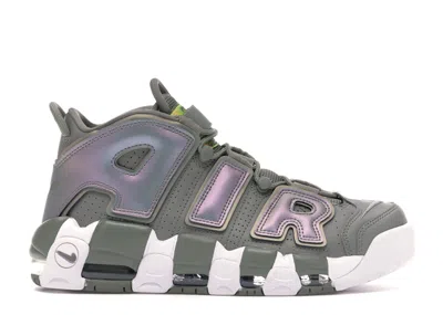Pre-owned Nike Air More Uptempo Iridescent (women's) Sneakers In Dark Stucco/white/black