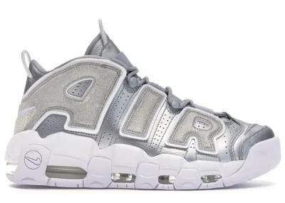 Pre-owned Nike Air More Uptempo Loud And Clear (women's) Sneakers In Metallic Silver/white
