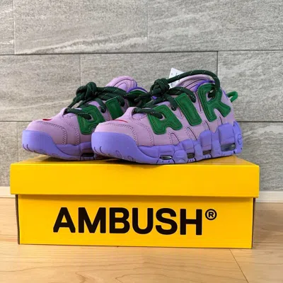 Pre-owned Nike Air More Uptempo Low Fb1299-500 Ambush Lilac And Apple Green Men's In Purple