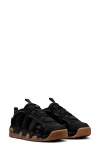 Nike Air More Uptempo Low In Black/black/gum Medium Brown