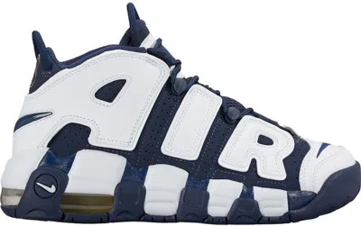 Pre-owned Nike Air More Uptempo Olympic (2019) Sneakers In White/midnight Navy Blue/metallic Gold
