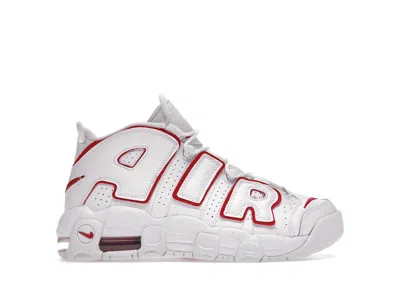 Pre-owned Nike Air More Uptempo Outline Sneakers In White/varsity Red