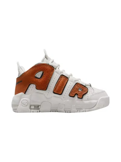 Nike Kids' Air More Uptempo "phantom/black/orange Trance/sail/dark Russet" Sneakers In White