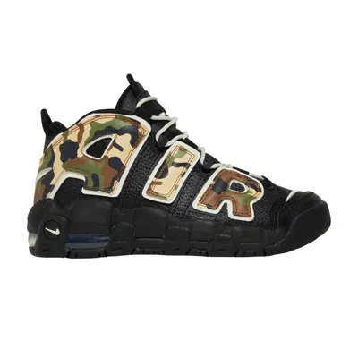 Pre-owned Nike Air More Uptempo Qs Gs 'camo' | Black | Kid's Size 4.5