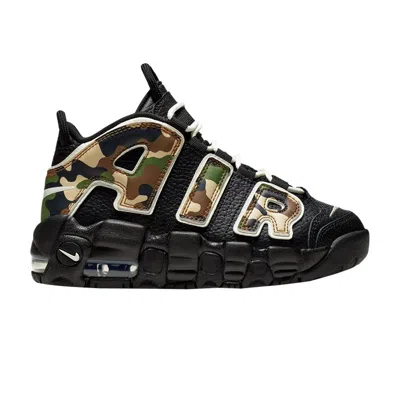 Pre-owned Nike Air More Uptempo Qs Ps 'camo' | Black | Kid's Size 11