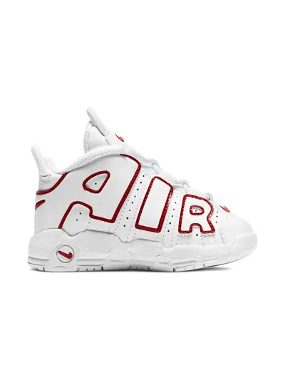 Nike Babies' Air More Uptempo Qs "white Varsity Red" Sneakers