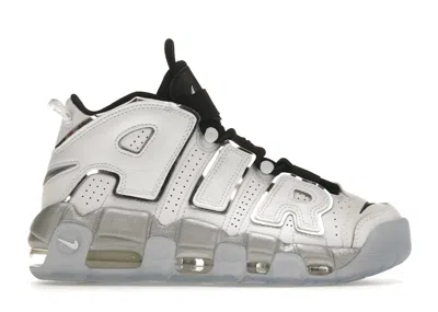 Pre-owned Nike Air More Uptempo Se Chrome (women's) Sneakers In White/black/clear