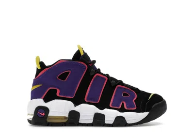 Pre-owned Nike Air More Uptempo Sneakers In Black/court Purple/hyper Pink