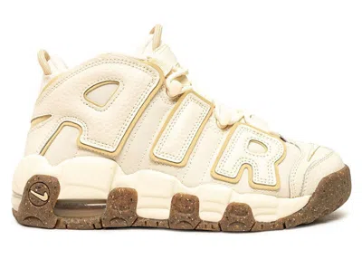 Pre-owned Nike Air More Uptempo Sneakers In Coconut Milk/team Gold/gum Dark Brown