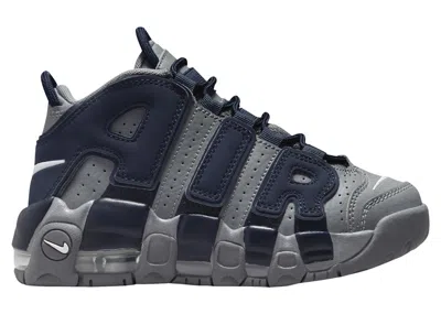 Pre-owned Nike Air More Uptempo Sneakers In Cool Grey/midnight Navy Blue/white