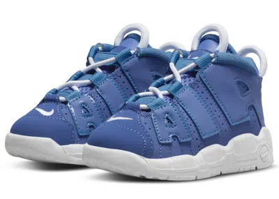 Pre-owned Nike Air More Uptempo Sneakers In Medium Blue/battle Blue/white