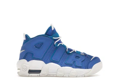 Pre-owned Nike Air More Uptempo Sneakers In Medium Blue/battle Blue/white