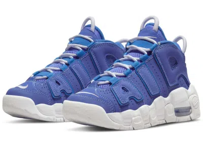 Pre-owned Nike Air More Uptempo Sneakers In Medium Blue/battle Blue/white