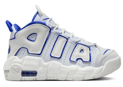 Pre-owned Nike Air More Uptempo Sneakers In Summit White/football Grey/racer Blue