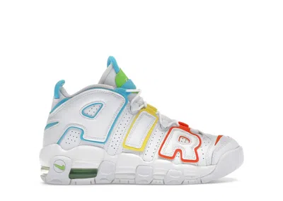 Pre-owned Nike Air More Uptempo Sneakers In White/opti Yellow/safety Orange