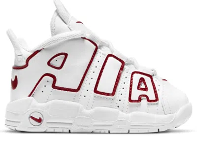 Pre-owned Nike Air More Uptempo Sneakers In White/varsity Red