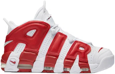 Pre-owned Nike Air More Uptempo Sneakers In White/varsity Red
