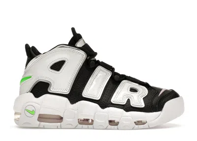 Pre-owned Nike Air More Uptempo White Green (women's) Sneakers In Black/metallic Silver/green Strike