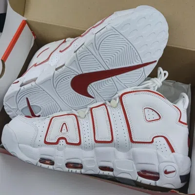 Pre-owned Nike Air More Uptempo White/red Outline 2021 (921948-102) Men's Size Us10.5