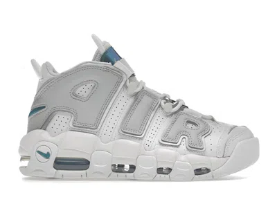 Pre-owned Nike Air More Uptempo (women's) Sneakers In White/grey/metallic Teal