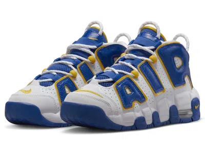Pre-owned Nike Air More Uptempo Yellow Ochre Sneakers In White/game Royal