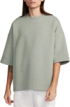 Nike Air Oversize Crewneck Sweatshirt In Dark Stucco/ Dark Stucco