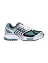 Nike Mesh Upper Sneakers Leather Overlays In Metallic Silver/black/white/bicoastel