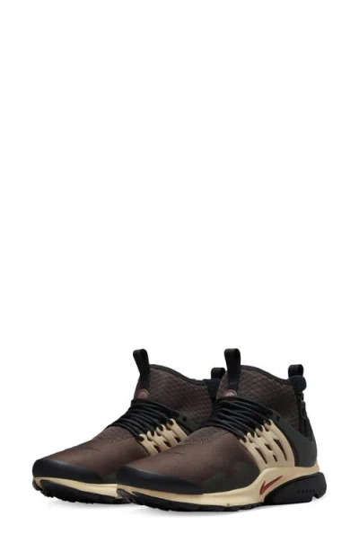 Nike Air Presto Mid Utility Sneaker In Baroque Brown/sesame