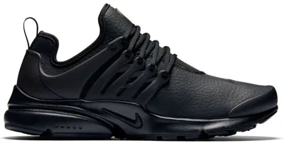 Pre-owned Nike Air Presto Premium Leather (women's) Sneakers In Black