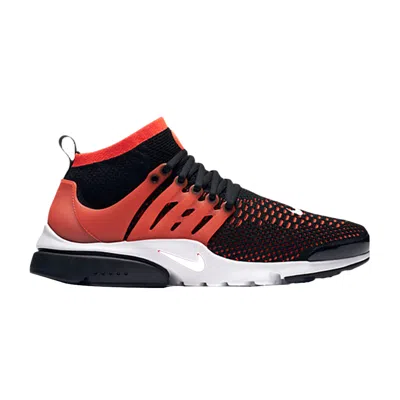 Pre-owned Nike Air Presto Ultra Flyknit 'black Bright Crimson' In Red