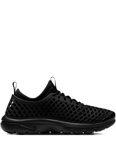 Nike Rejuven8 Convertible Mesh And Rubber Sneakers In Black