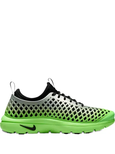 Nike Woman Sneakers Light Grey Size 11.5 Textile Fibers In Green
