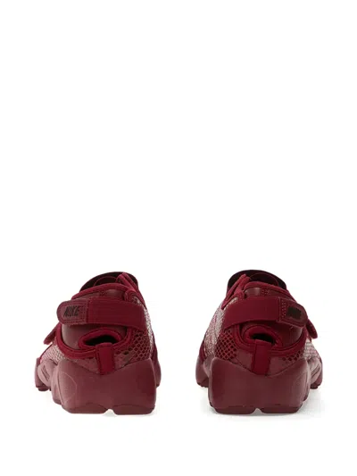 Nike Air Rift Snake-effect Leather Split-toe Sneakers In Red