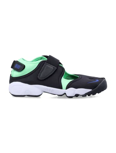 Nike Air Rift-inspired Split-toe Sneakers For Women In Black Green