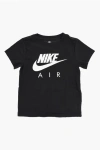Nike Air Solid Color Crew-neck T-shirt With Contrasting Logo In Black