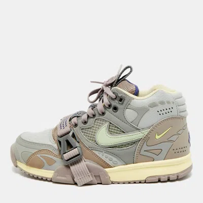 Pre-owned Nike Air Trainer 1 Sp Light Smoke Size 39 Multicolor Canvas And Nubuck Leather Lace Up Sneakers