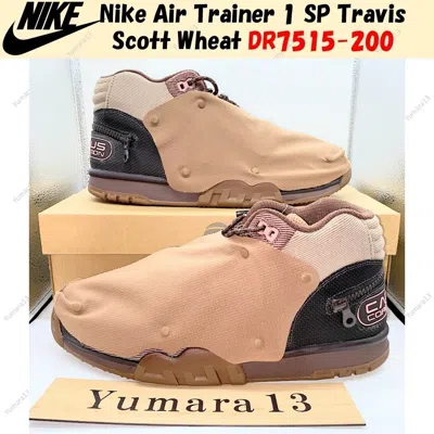 Pre-owned Nike Air Trainer 1 Sp Travis Scott Wheat Dr7515-200 Men's Size In Beige