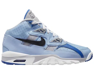 Pre-owned Nike Air Trainer Sc High Kansas City Royals Sneakers In Leche Blue/black/white
