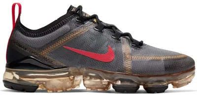 Pre-owned Nike Air Vapormax 2019 Gold Red (women's) Sneakers In Black/metallic Gold/university Red