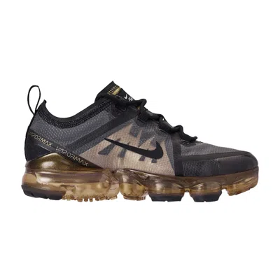 Pre-owned Nike Air Vapormax 2019 Gs 'black Gold' | Kid's Size 3.5