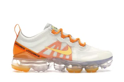 Pre-owned Nike Air Vapormax 2019 White (women's) Sneakers In Summit White/topaz Gold/orange Peel
