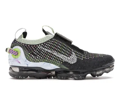 Pre-owned Nike Air Vapormax 2020 Flyknit (women's) Sneakers In Black/white/barely Volt